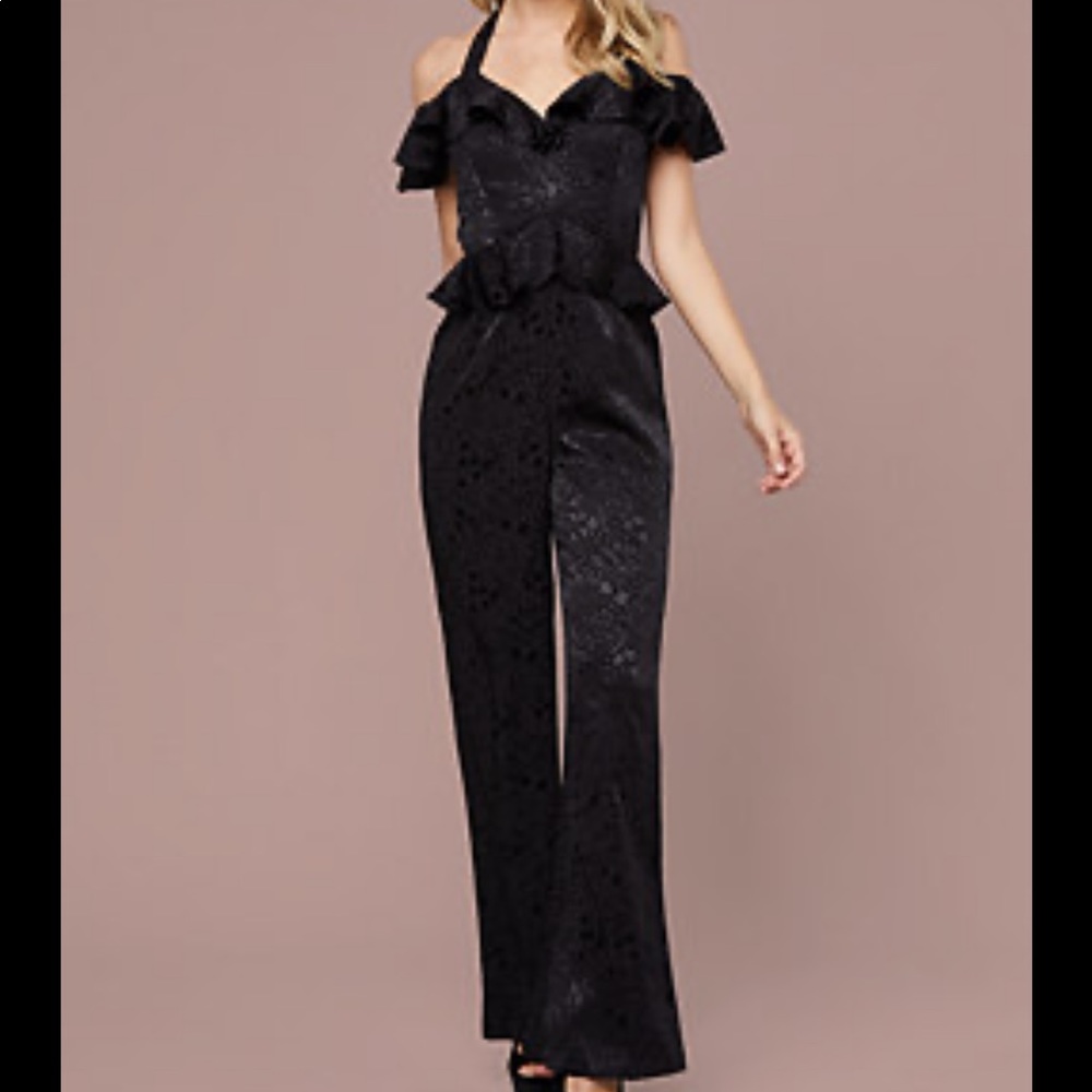 BEBE Ruffle Detail Jumpsuit